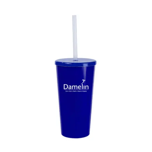 Large Tucan Tumbler With Cap And Straw - Navy